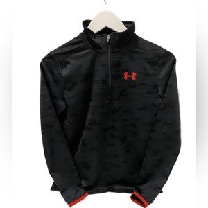 🌟🌟HOST PICK🌟🌟 Boys Under Armour Black 3/4 Zip Heatgear YLG